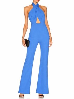 AMANDA UPRICHARD Zahara Blue Jumpsuit